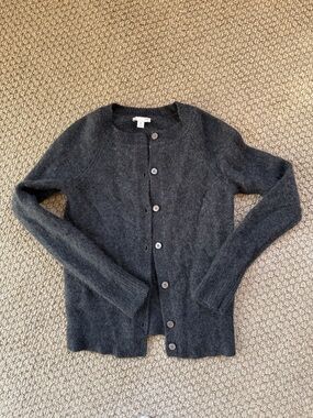 GAP Charcoal Gray Button-Up Women's Cardigan